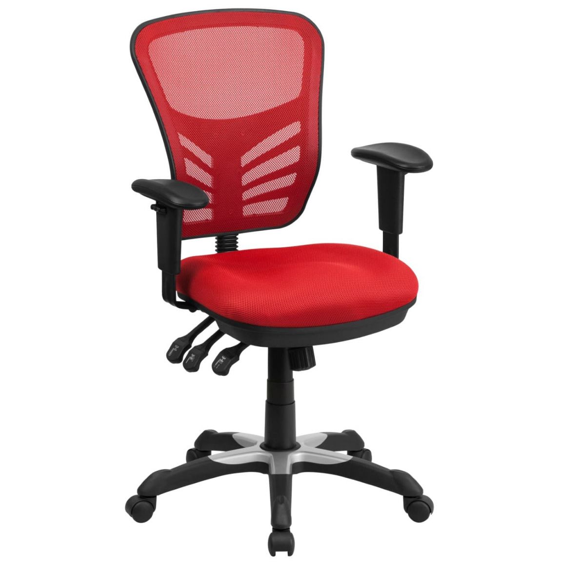 Đặt ghế văn phòng màu đỏ tại nơi công sở
