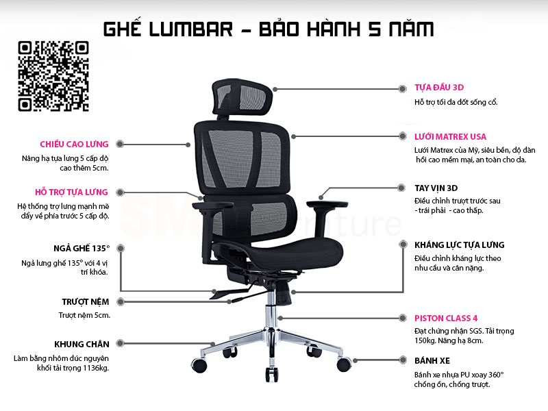 Ghế công thái học (Ergonomic) được thiết kế với kiểu dáng đặc biệt giúp người dùng có tư thế ngồi tốt nhất