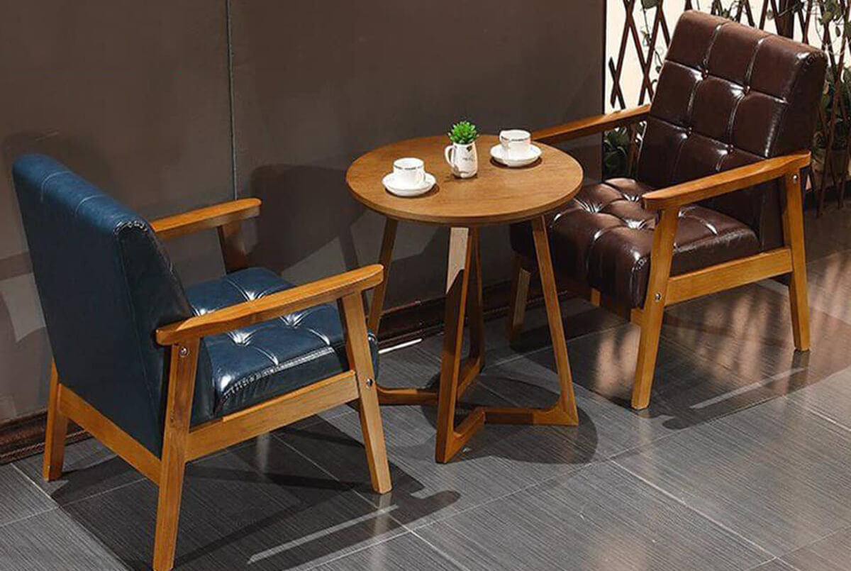 Bộ bàn ghế gỗ phòng khách giá 3 triệu 2 món đơn giản
