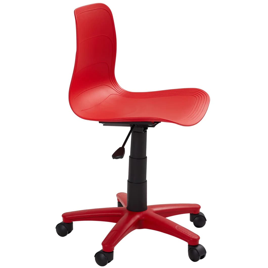 Ghế văn phòng màu đỏ được làm từ nhựa cao cấp