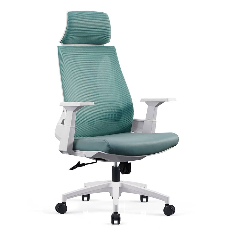 Ghế văn phòng màu xanh có nhiều chức năng mang lại tư thế ngồi thoải mái 