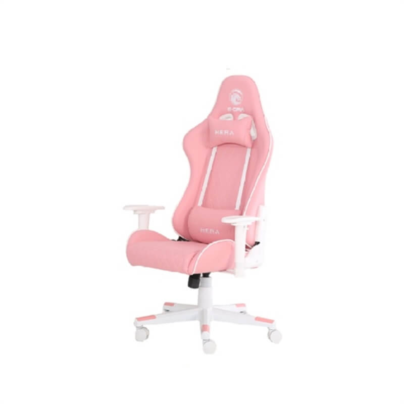 Ghế xoay văn phòng màu hồng có chế độ massage