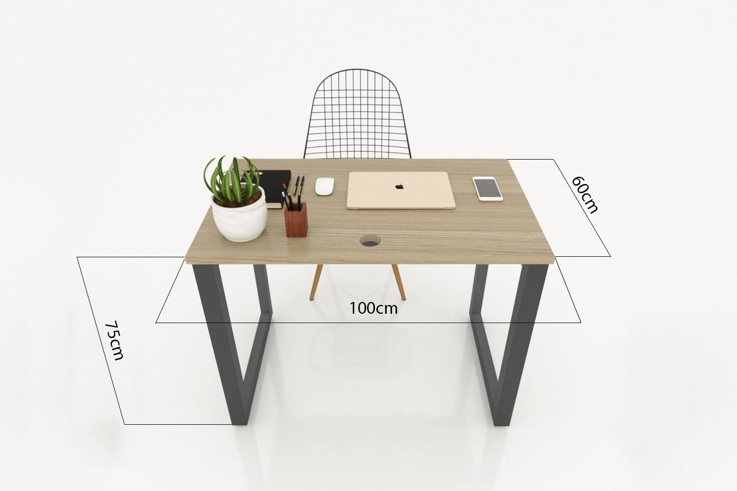 Kích thước chiều cao tiêu chuẩn của bàn làm việc trong phòng ngủ