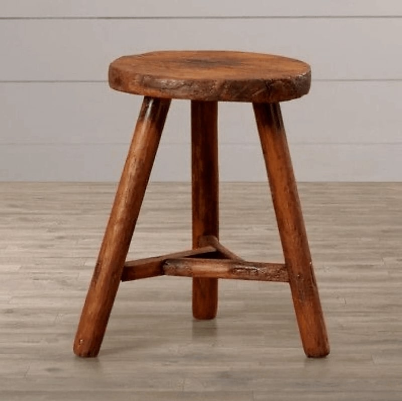 Kích thước ghế đôn chân gỗ dạng tròn chân cao thường gặp 
