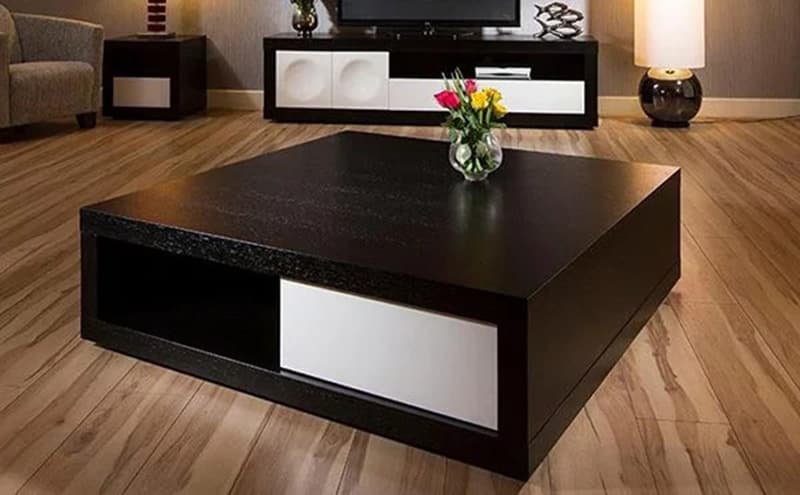 Sử dụng các sản phẩm bàn sofa hình vuông có kích thước tiêu chuẩn