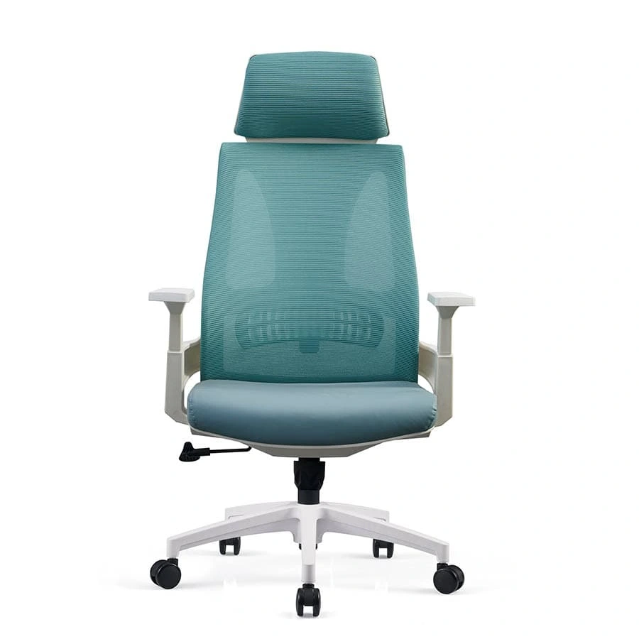 Ghế xanh văn phòng có tựa đầu có kiểu dáng khỏe khoắn, kết cấu chắc chắn