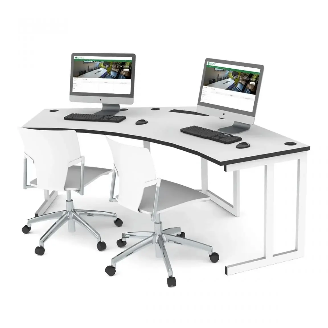 Các mẫu bàn làm việc nhóm 2 người được sử dụng nhiều ở văn phòng