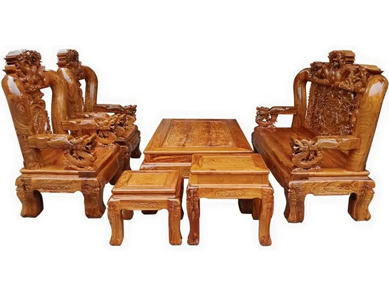 Xu hướng bàn ghế phòng khách bằng gỗ tự nhiên có từ rất lâu và ngày càng được nâng cấp, cải tiến