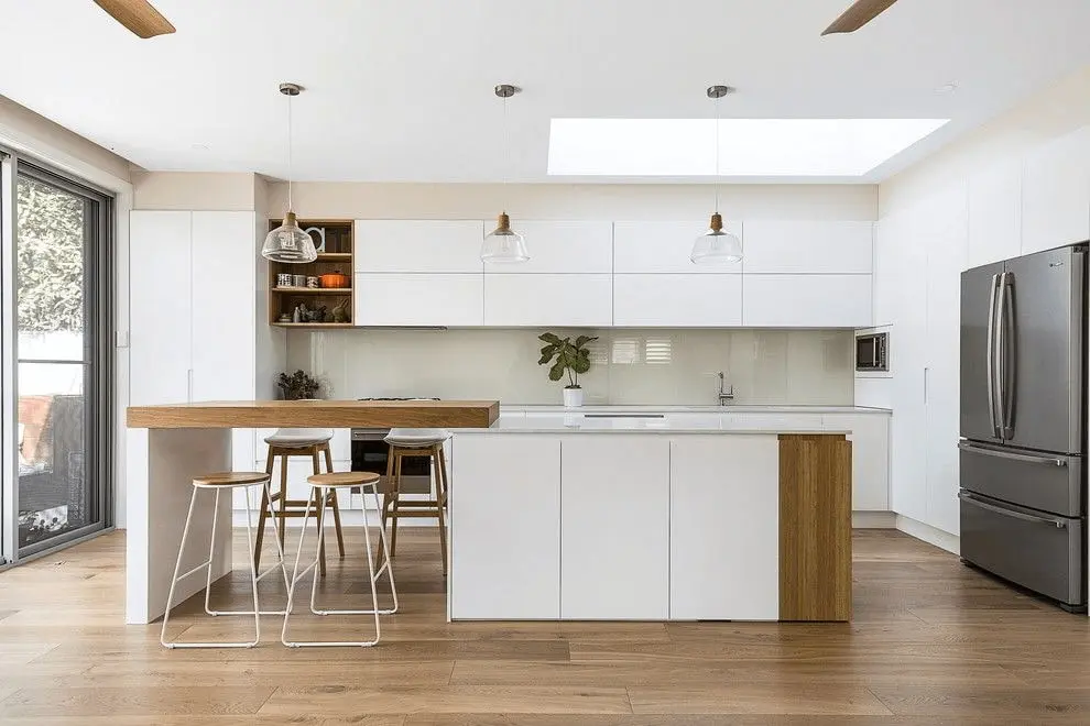 Lựa chọn bàn ăn thiết kế dạng phù hợp với không gian phòng bếp