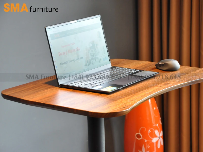 Mặt bàn làm việc nâng hạ SMA LAP02 có kích thước 71,5 x47,5 cm