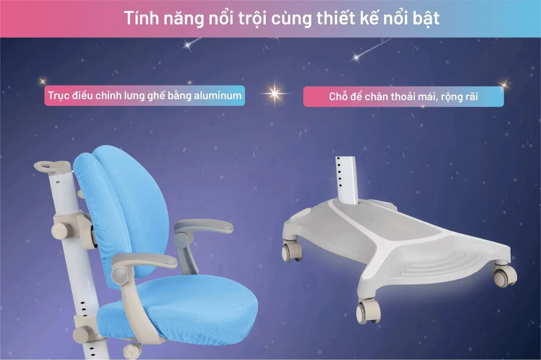 Ghế công thái học trẻ em Ismart C5 DUO thiết kế chuẩn Ergonomic, vừa  vặn với cơ thể trẻ nhỏ 