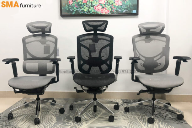 Ghế Công Thái Học Ivino - GT Chair Xám - Đen