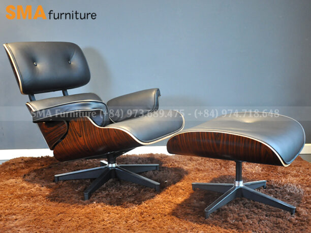 Ghế Thư Giãn Eames Lounge & Ottoman Da PU