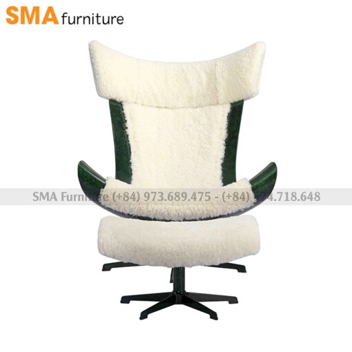 Ghế Thư Giãn Lounge & Ottoman Da Lông Cừu