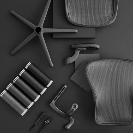 Ghế Herman Miller Aeron, Size B Khung Nhôm - Graphite - Full Option 2023