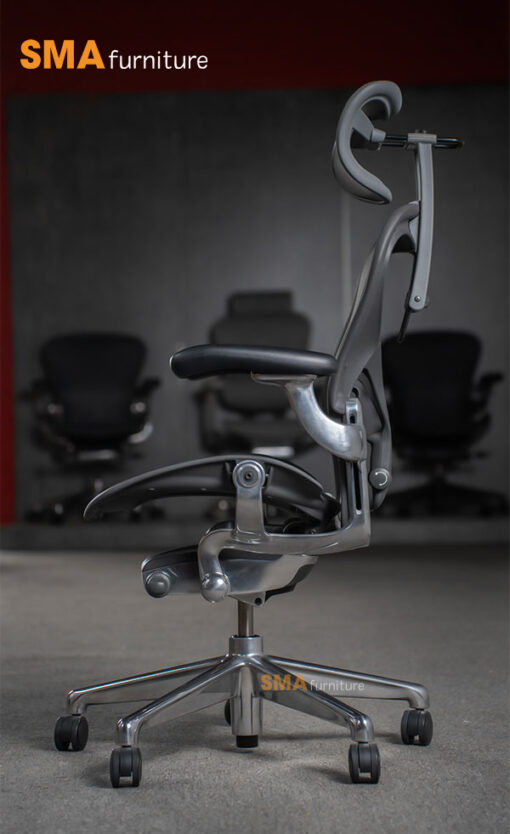 Ghế Herman Miller Aeron, Size B Khung Nhôm - Graphite - Full Option 2023