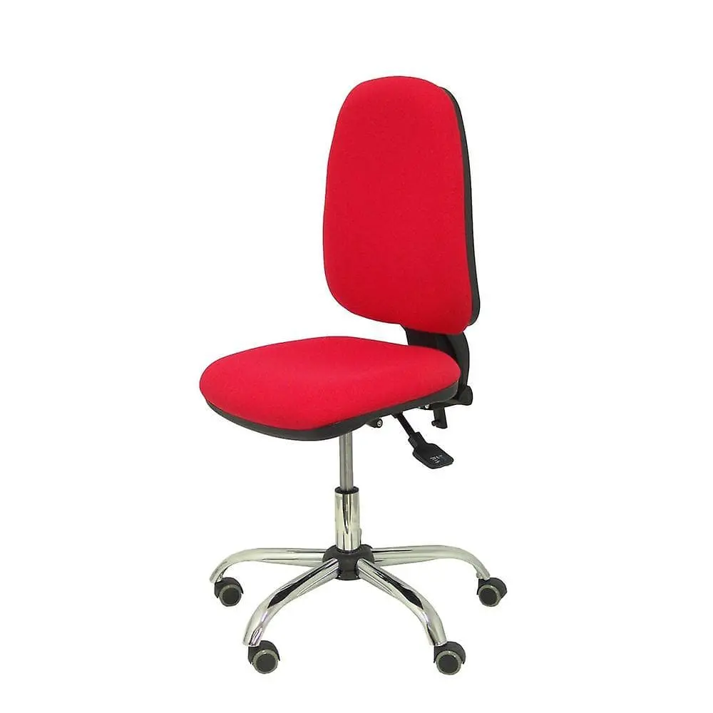 Mẫu ghế xoay văn phòng màu đỏ khung nhựa có kích thước nhỏ gọn phù hợp với văn phòng nhỏ
