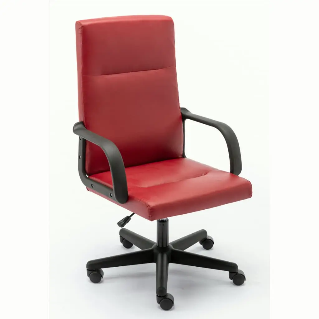 Chất liệu da công nghiệp phù hợp với các mẫu ghế văn phòng màu đỏ sang trọng