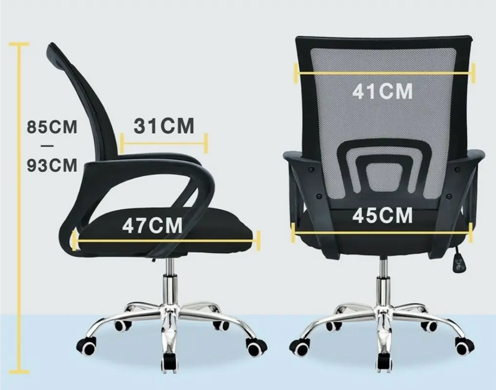 Kích thước ghế xoay văn phòng tiêu chuẩn giúp tăng năng suất làm việc 