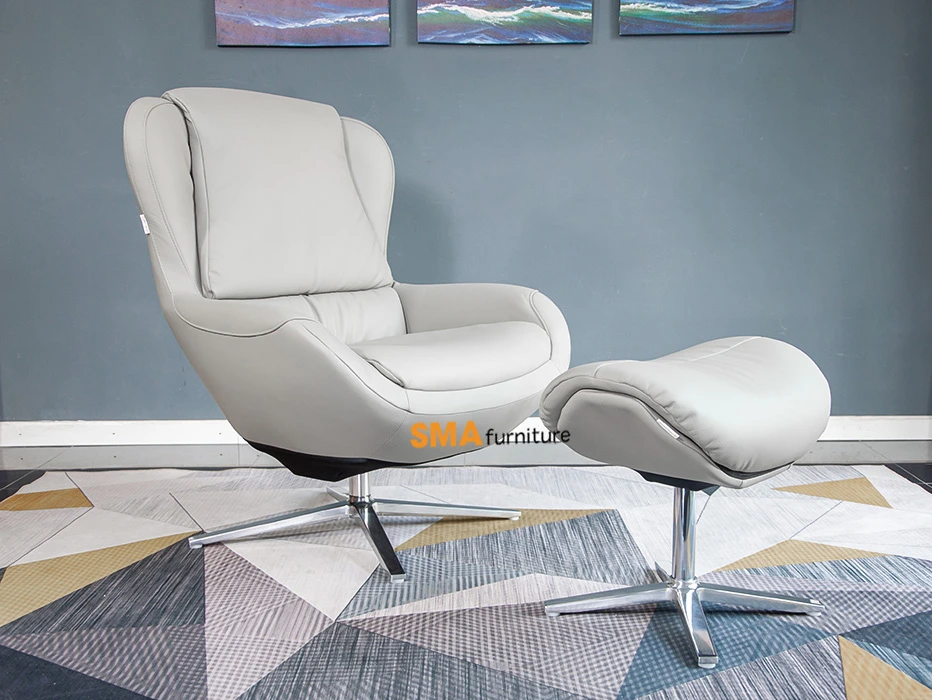 Ghế Electric Relaxing Chair 02 thư giãn màu trắng da bò