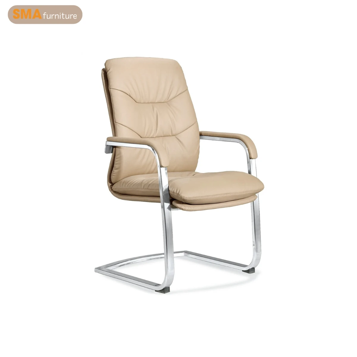 Mẫu ghế chân quỳ giá rẻ hiện đại với chân sắt tĩnh điện sơn trắng