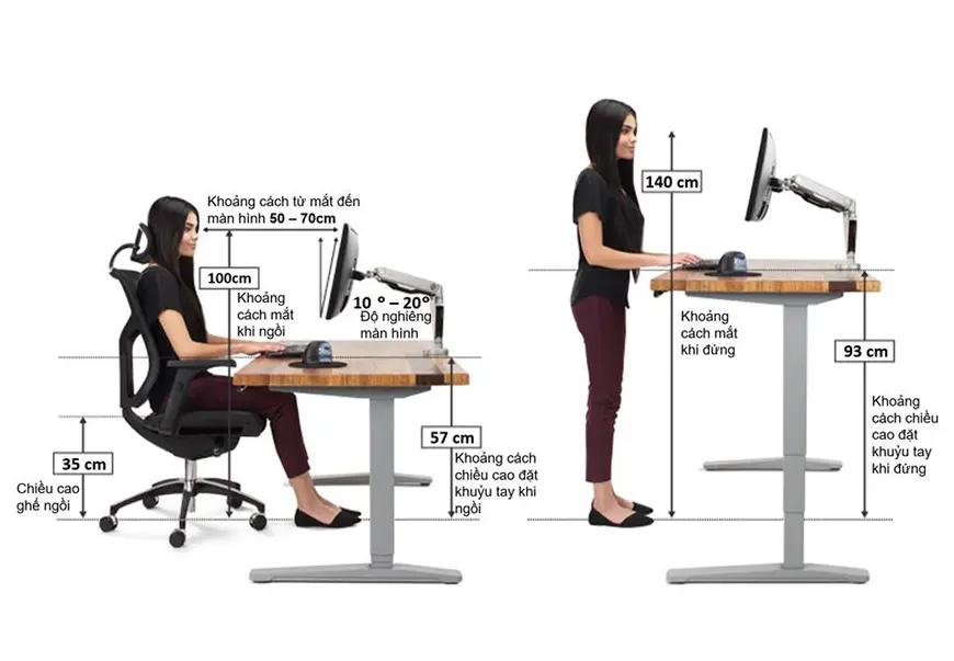 Kết hợp giữa việc đứng và ngồi khi làm việc sẽ giúp cho máu được lưu thông