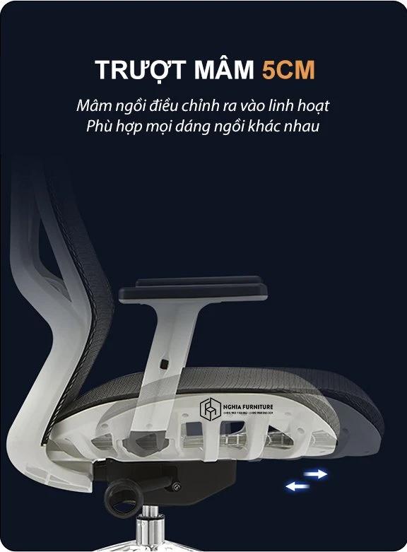 Mâm ngồi thác nước, trượt mâm 6cm 