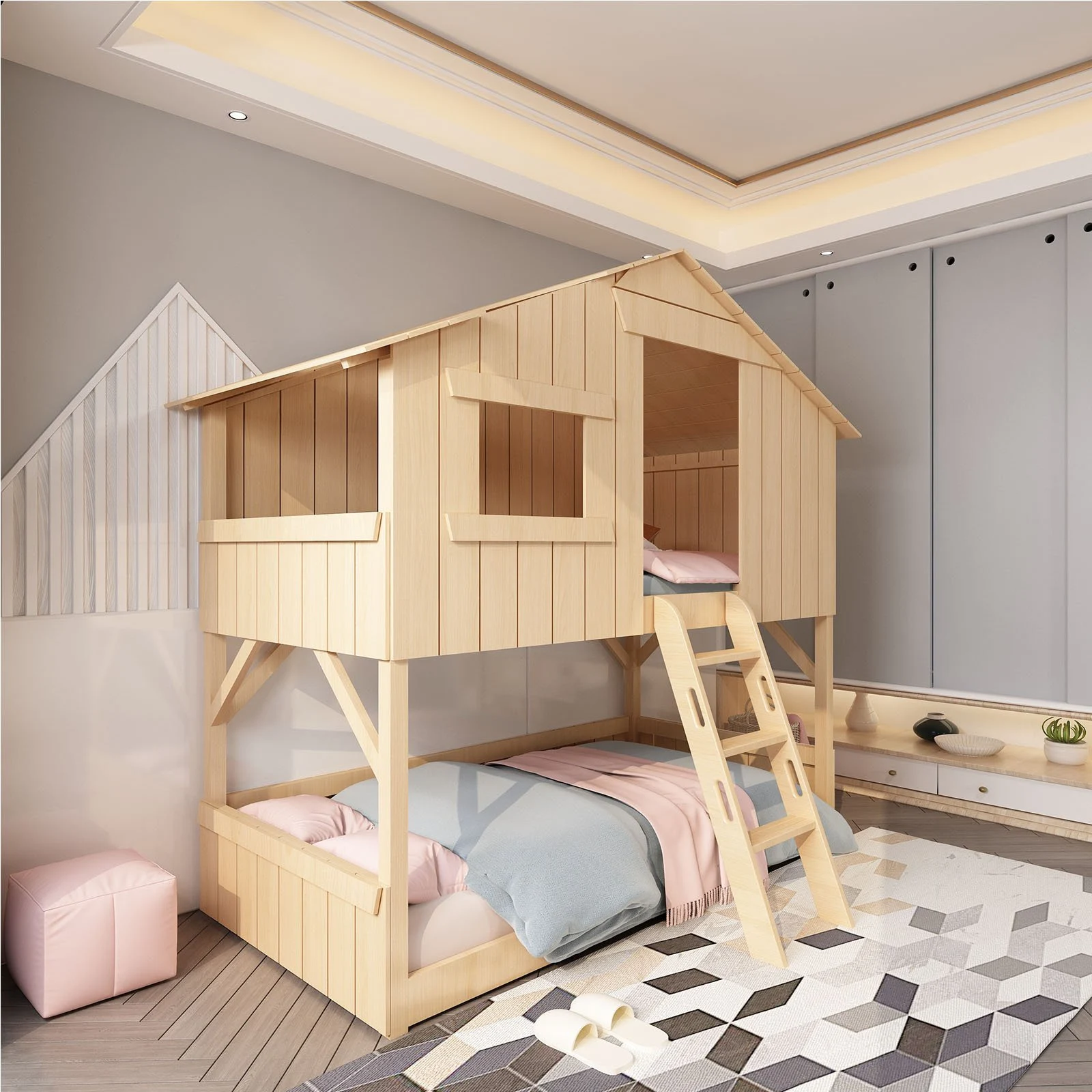 Kích thước giường 2 tầng cho bé từ 1-5 tuổi