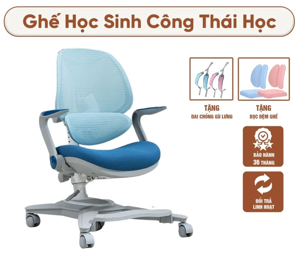 Mẫu ghế chống gù cho học sinh tiểu học Lumili dành cho bé trai