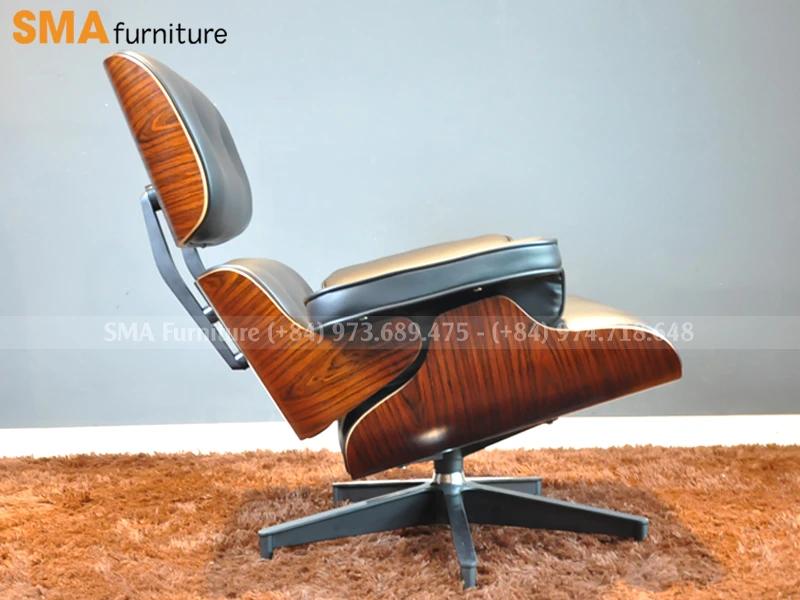 Ghế tựa thư giãn Eames Lounge & Ottoman Da Bò mẫu 2