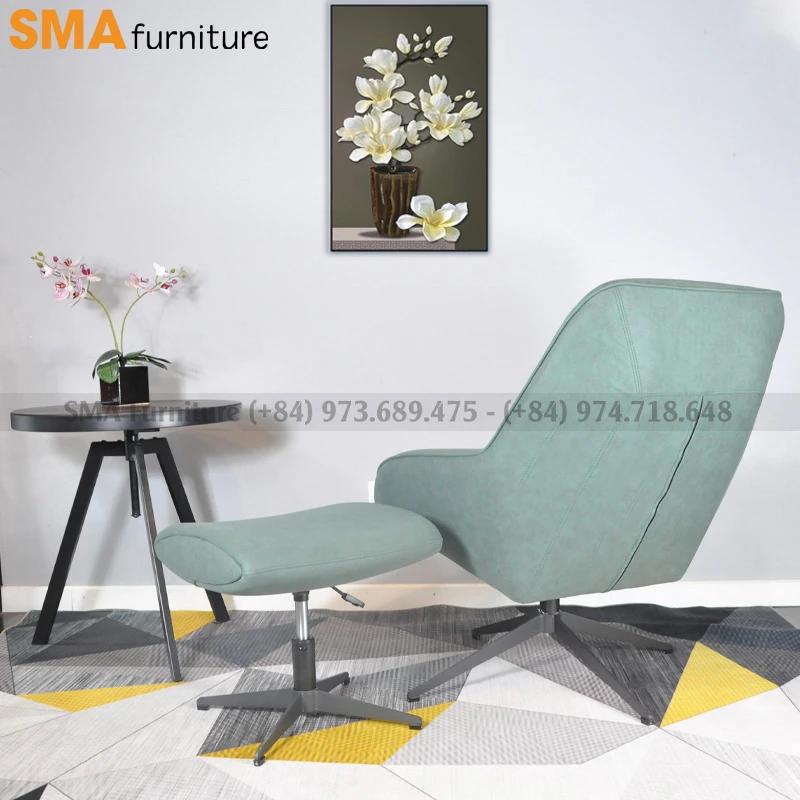 Ghế thư giãn Arm Chair NF9 - Da Lộn Màu Xanh