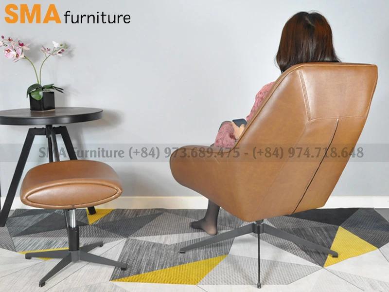 Ghế Arm Chair NF11 Màu Da Nâu