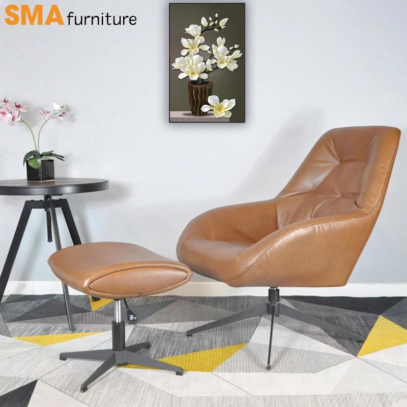 Ghế thư giãn đọc sách Arm Chair NF9 da nâu