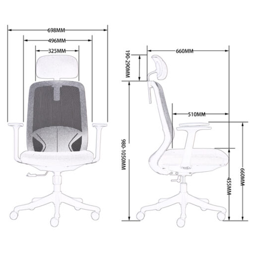 Cấu tạo của ghế lưới văn phòng GL-SMA 03