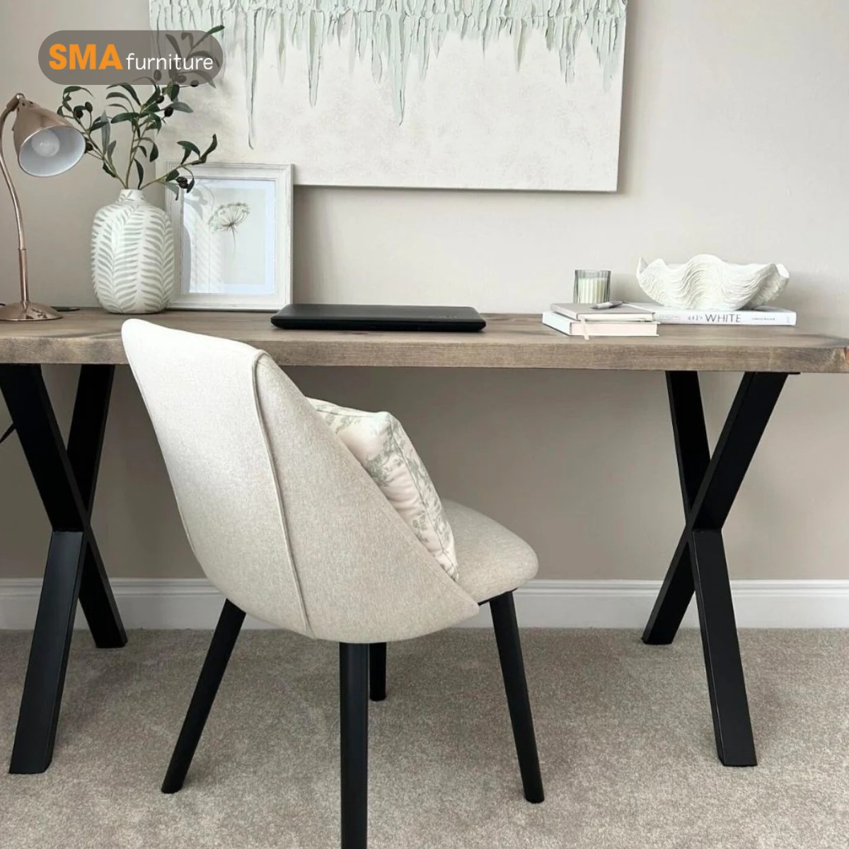 Chân bàn chữ X chiều dài 1m2