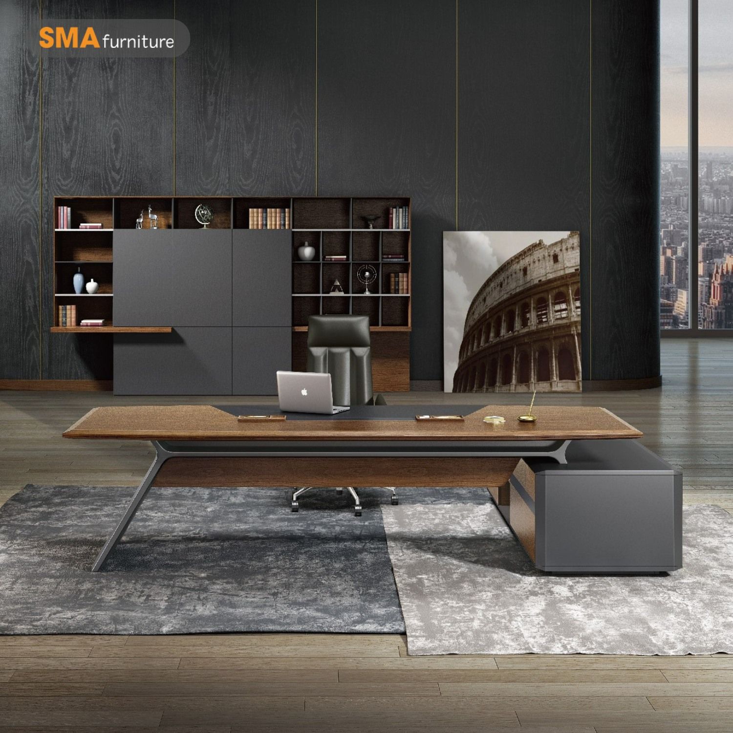 Mẫu bàn giám đốc 1m8 BGD683 tại SMA Furniture ưu tiên dùng các chất liệu cao cấp