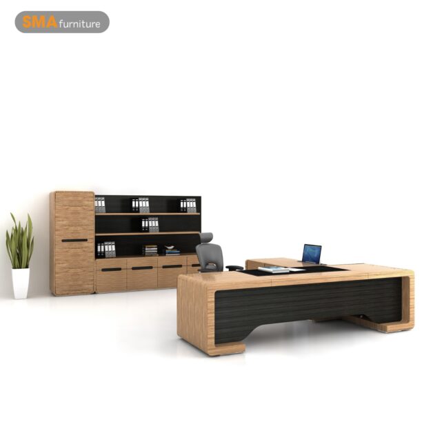 Bàn giám đốc kích thước 1m8 BGD683 chất liệu gỗ công nghiệp tại SMA Furniture