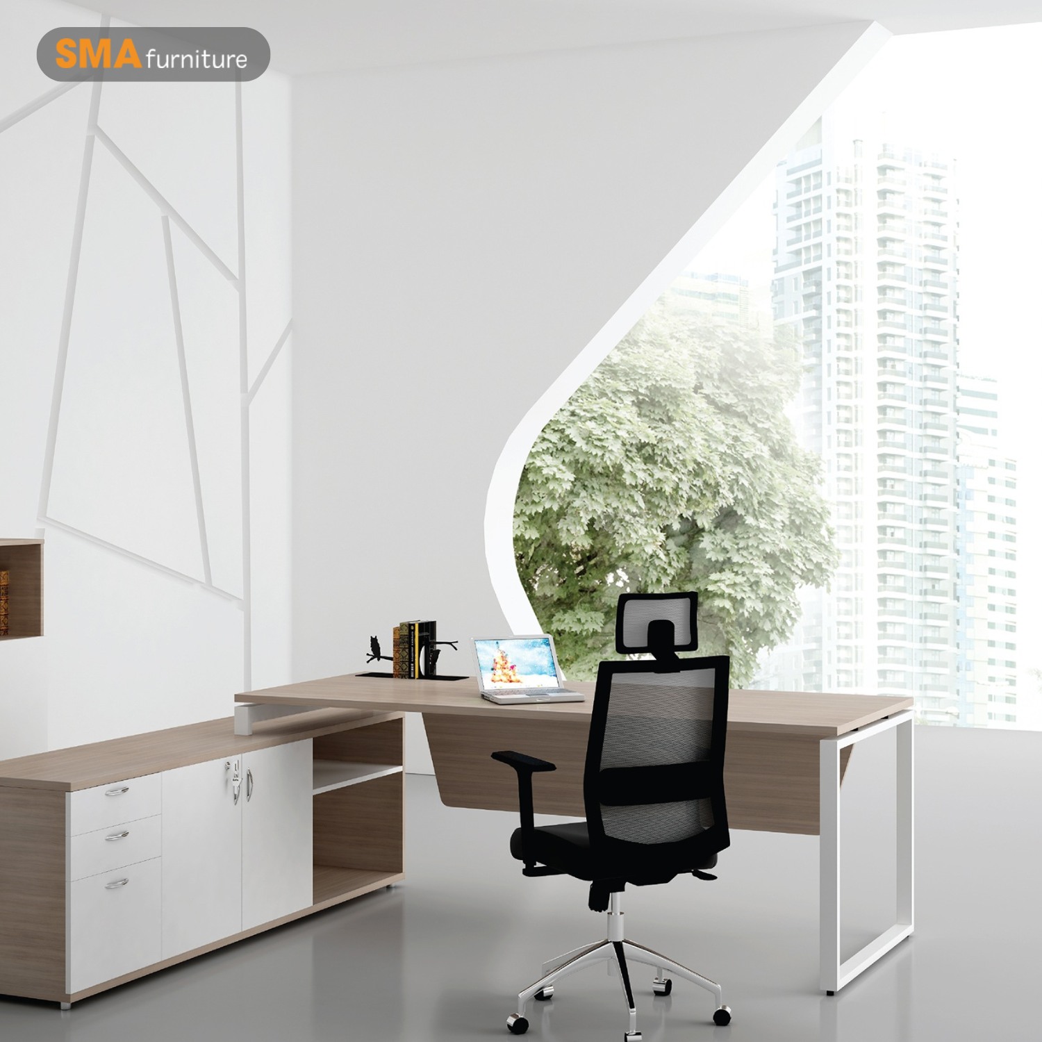 Mẫu bàn kích thước 1m8 dành cho giám đốc văn phòng BGD683