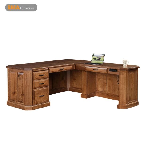 Mẫu bàn giám đốc 1m8 BGD683 bằng gỗ tự nhiên sang trọng