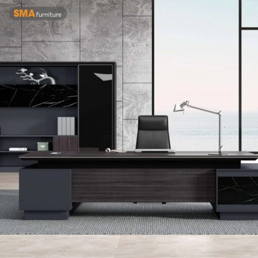 Thiết kế bàn giám đốc 1m8 ưu tiên dùng các chất liệu cao cấp