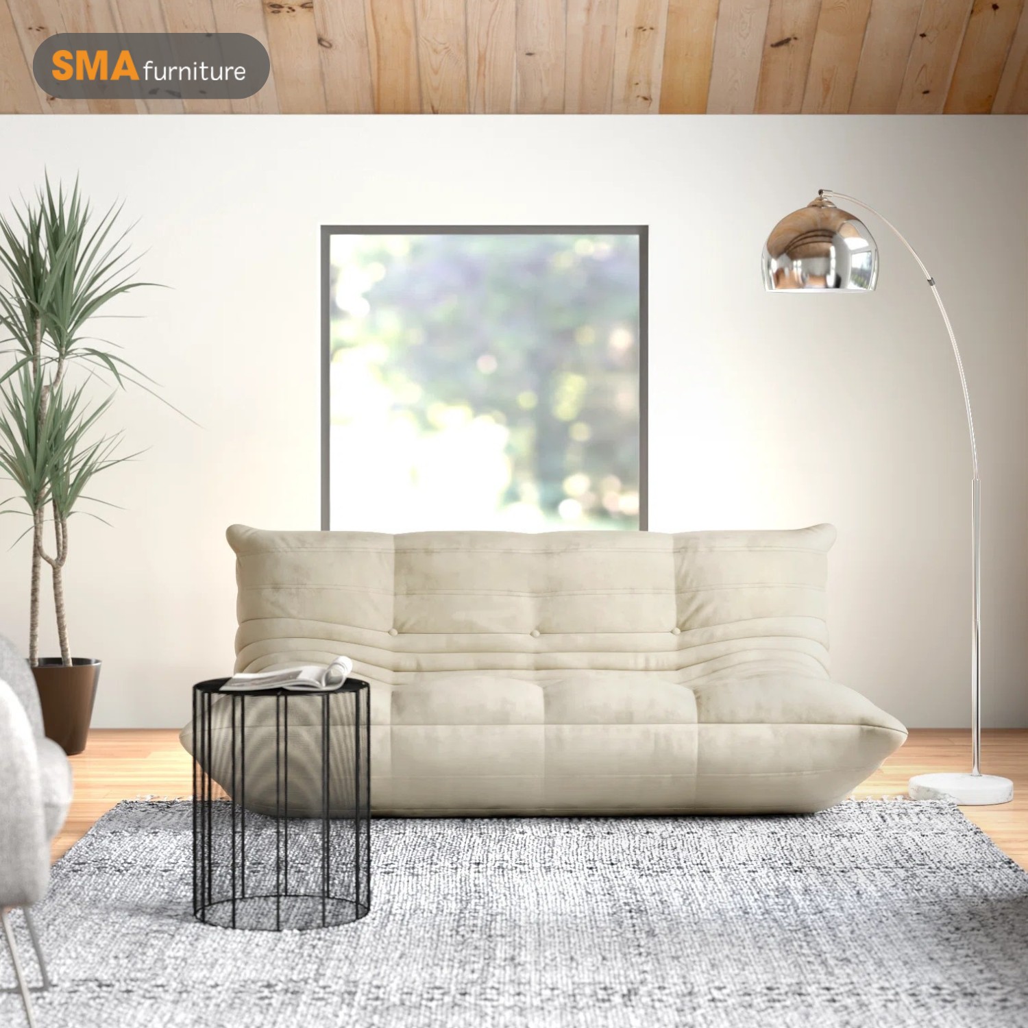 Dòng ghế Togo thư giãn màu trắng thanh lịch đang được nhiều khách hàng tại SMA Furniture ưa chuộng